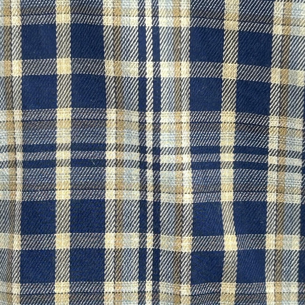 Peter Millar Shirt Mens Small Blue Beige Plaid Button Down Casual 100% Cotton